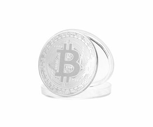 Сувенирная монета Bitcoin (Серебро)