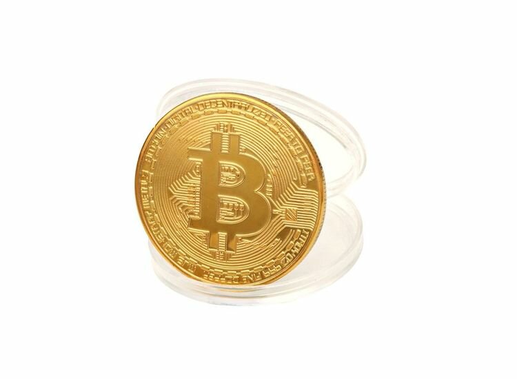 Сувенирная монета Bitcoin (Золото)
